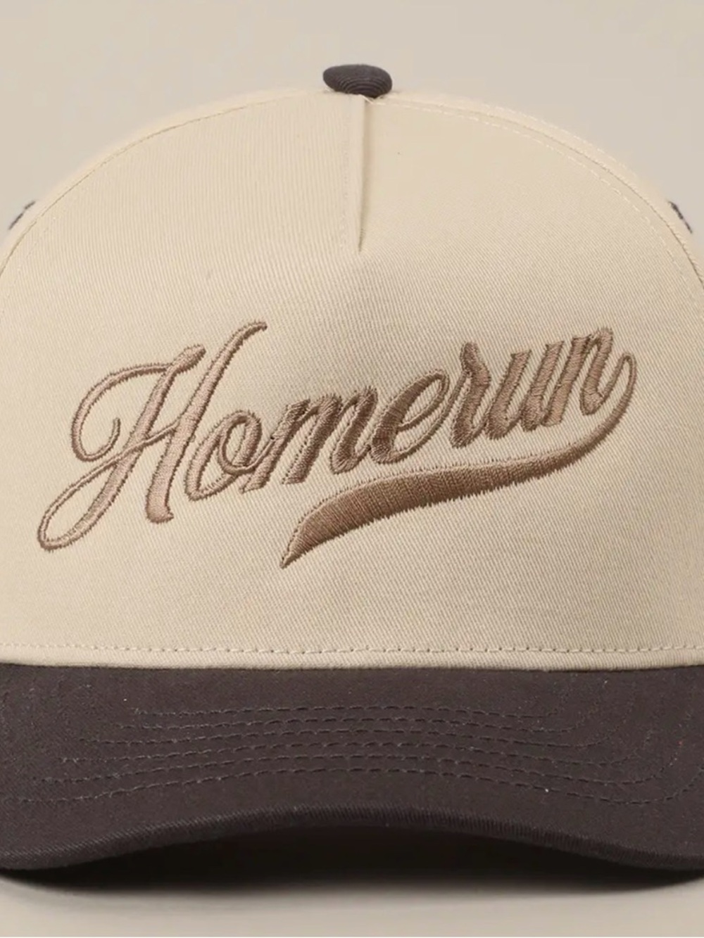 Women’s Two-Tone Beige and Tan Snapback Cap